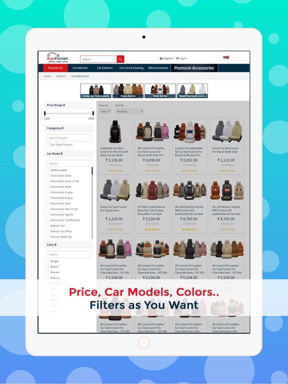 Autofurnish iPad screenshot 3 - Shopping app
