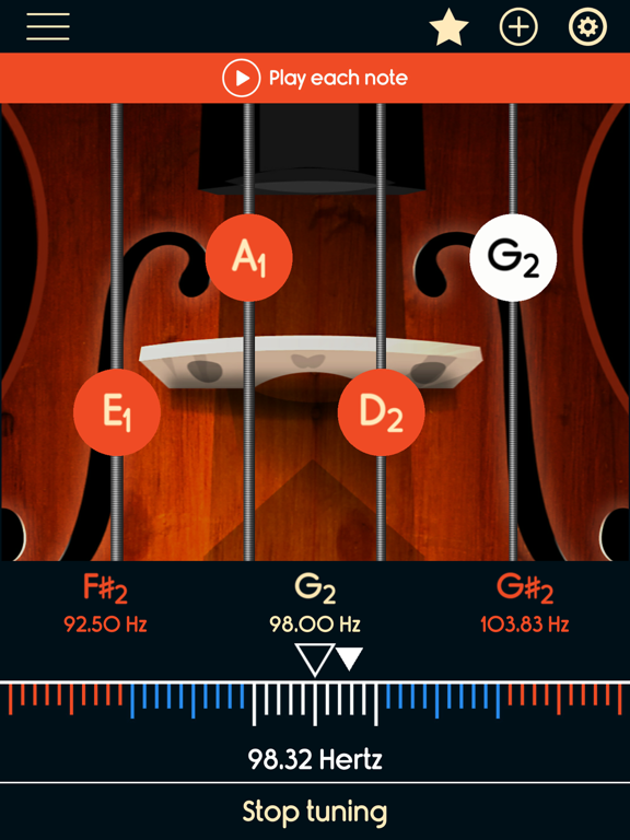 Screenshot #6 pour Master Doublebass Tuner