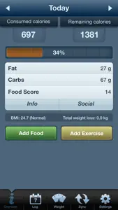 Tap & Track Calorie Counter screenshot #1 for iPhone