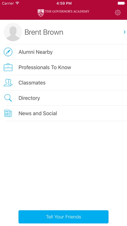 Governor's Academy Alumni App