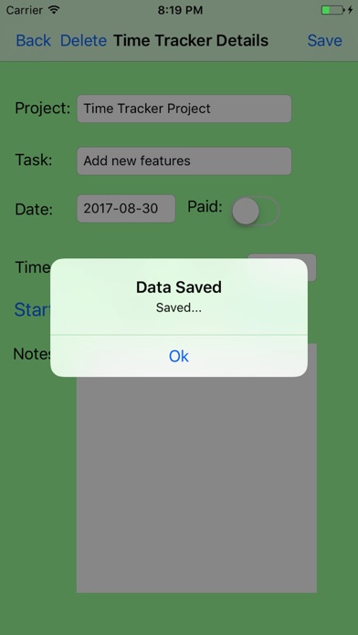 Task Manager Time Tracker screenshot 2