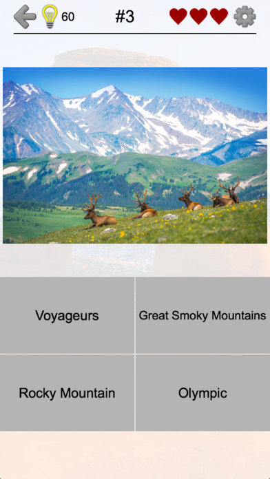 National Parks of the US: Quiz Screenshot