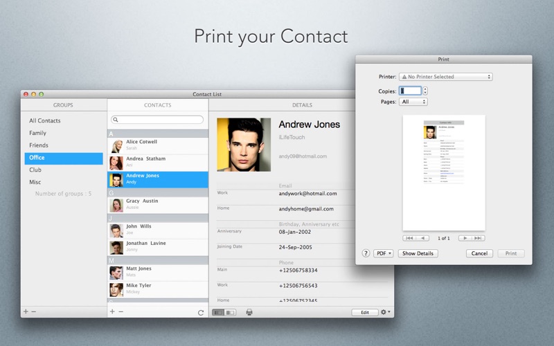 Screenshot #3 pour Contact List