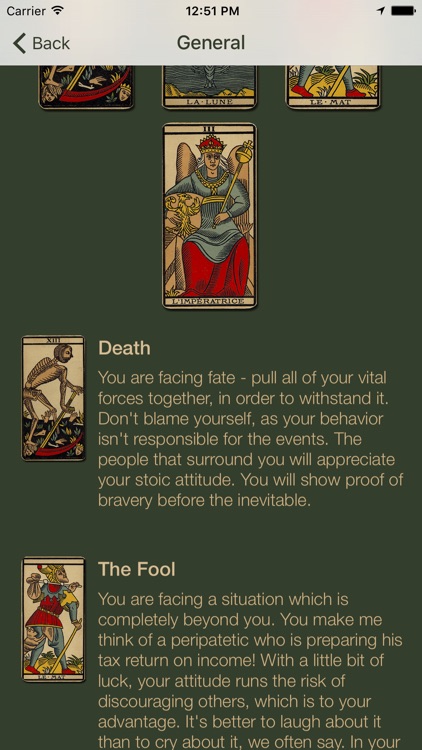 Divinatory Tarot Reader