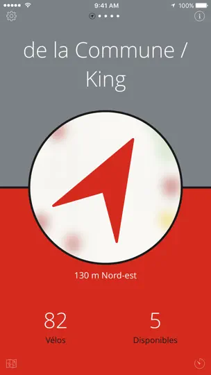 Capture d'écran de Montreal Bikes — Une App Bixi Bike One-Tap sur iPhone 2