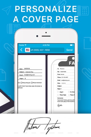 iFax+ instant send fax app screenshot 3