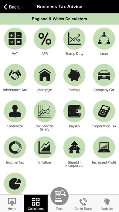 Business Tax Advice Screenshot