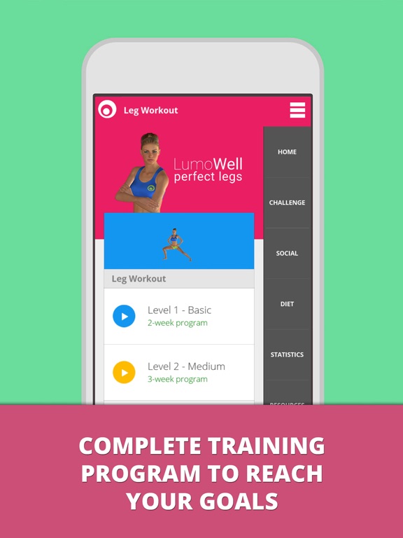Leg Workouts Lumowell Training iPad screenshot 1 - Health & Fitness app