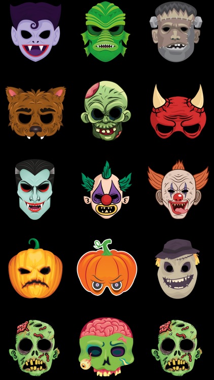 Scary Masks Stickers