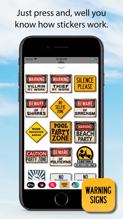Warning Sign Animated Stickers