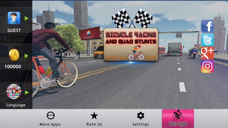 Bicycle Racing & Quad Stunts