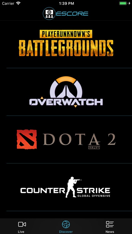 eScore - eSports Tracker