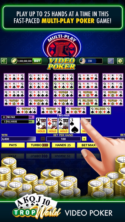 TropWorld Video Poker screenshot-4