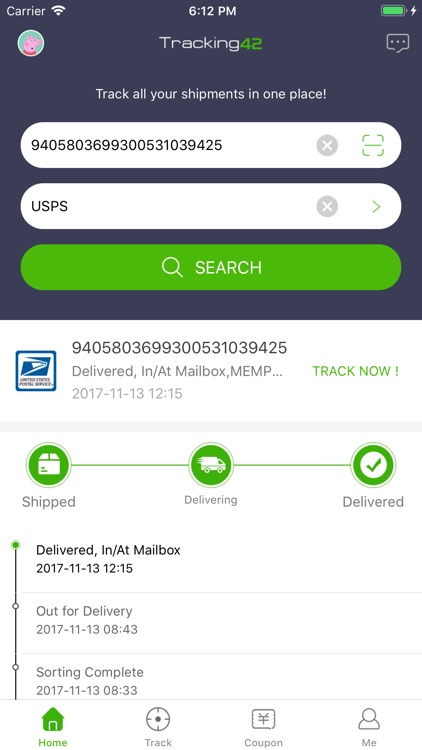 Tracking42 Package Tracker