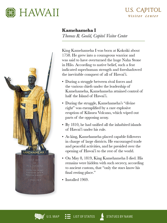 State Statues in the Capitol iPad screenshot 4 - Education app