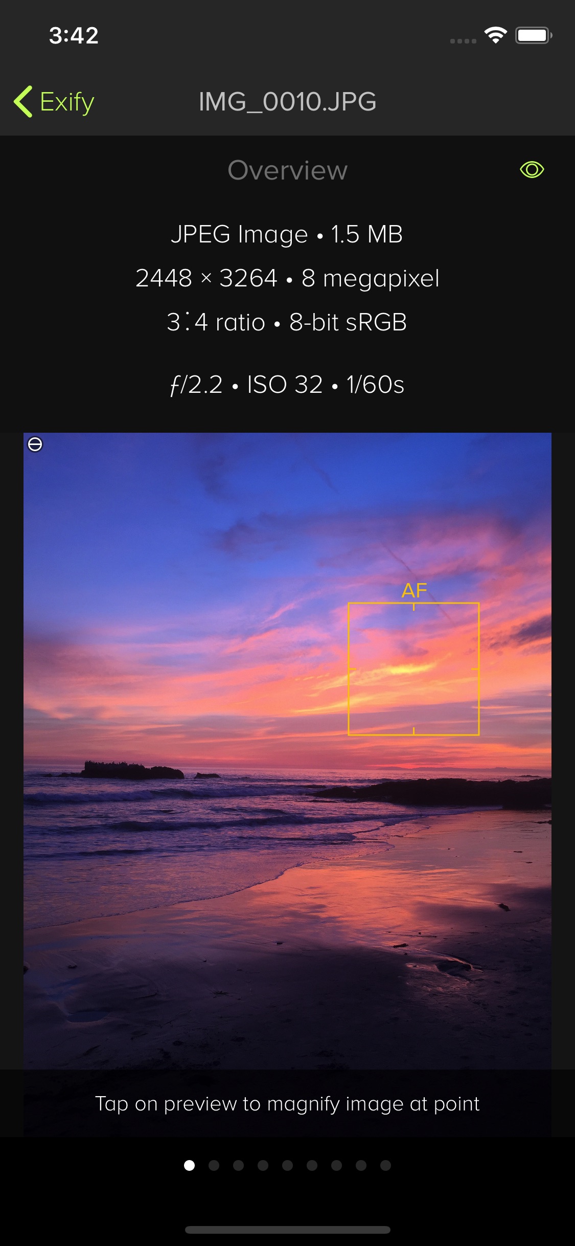 Screenshot do app Exify - Tools for Photos