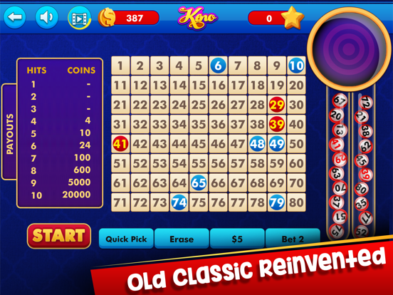 Keno: Lottery Casino Game iPad screenshot