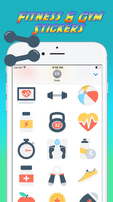 Fitness & Gym Stickers screenshot 2