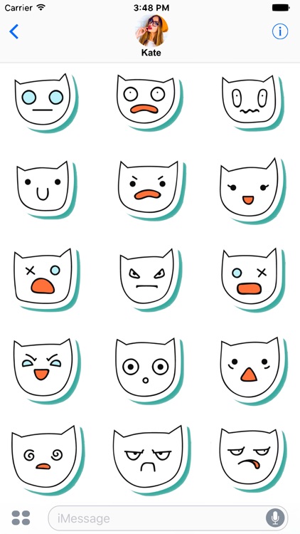 White Cats - funny stickers
