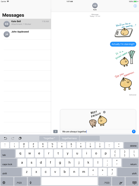 tamanegi kun english!! iPad screenshot 3 - Stickers app
