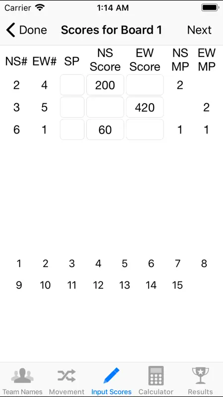 Duplicate Bridge Scoring screenshot 3 of 5