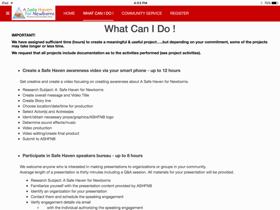 Screenshot #4 pour Safe Haven Community Service