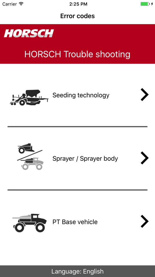 #1. HORSCH Error Codes (iOS) By: HORSCH