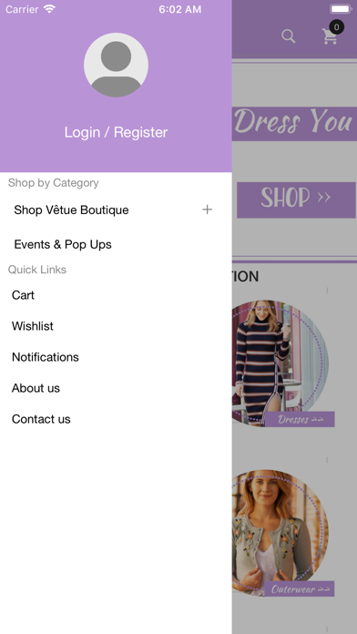 vêtue boutique screenshot 3