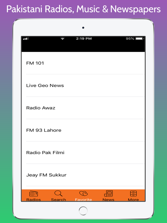 Pakistani Radios, Music & News iPad screenshot 5 - Music app