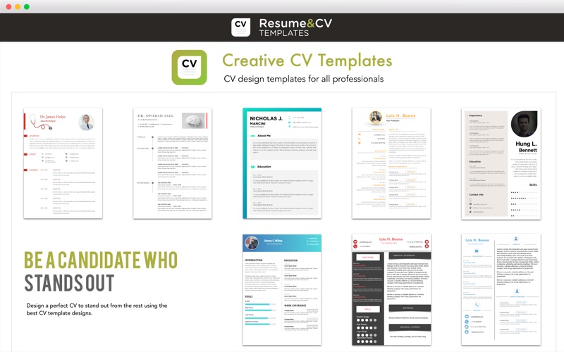 resume & cv templates by ca iphone screenshot 2