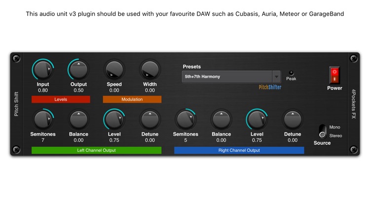 Pitch Shifter AUv3 Plugin