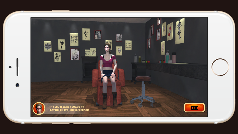 #2. Tattoo Studio Simulator 3D (iOS) 由: Stefano Frassi