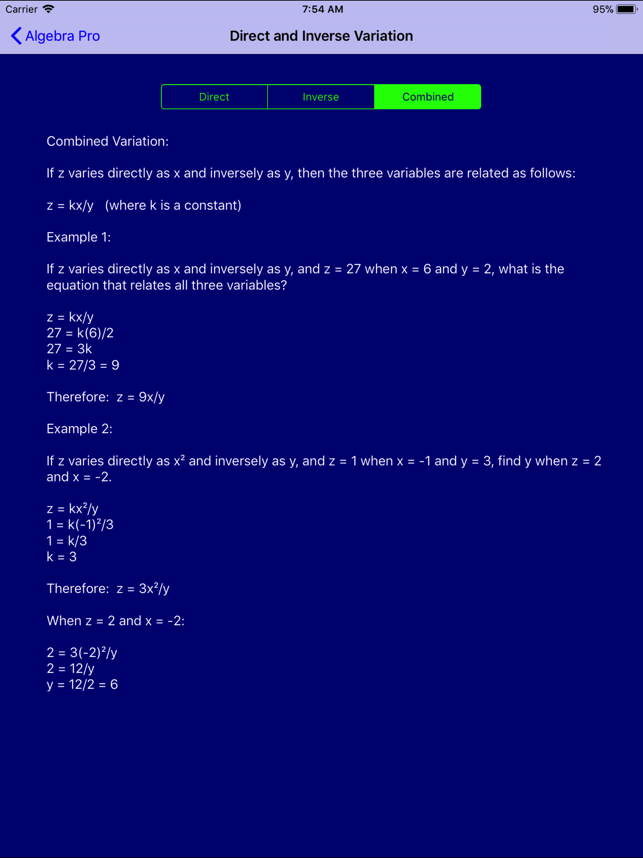 ‎Algebra Pro Screenshot