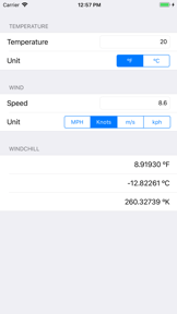Windchill Temperature screenshot