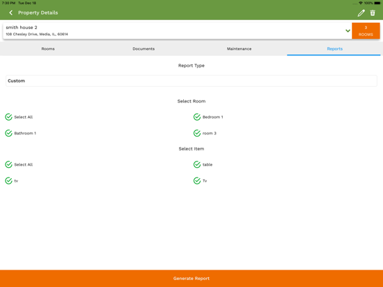 HSP Home Inventory iPad screenshot