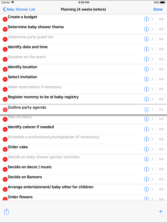 Baby Shower Checklist Pro screenshot