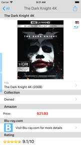 My Movies by Blu-ray.com screenshot