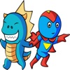 Dino And Hero stickers