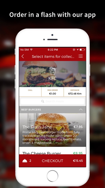 KFC Ordering App