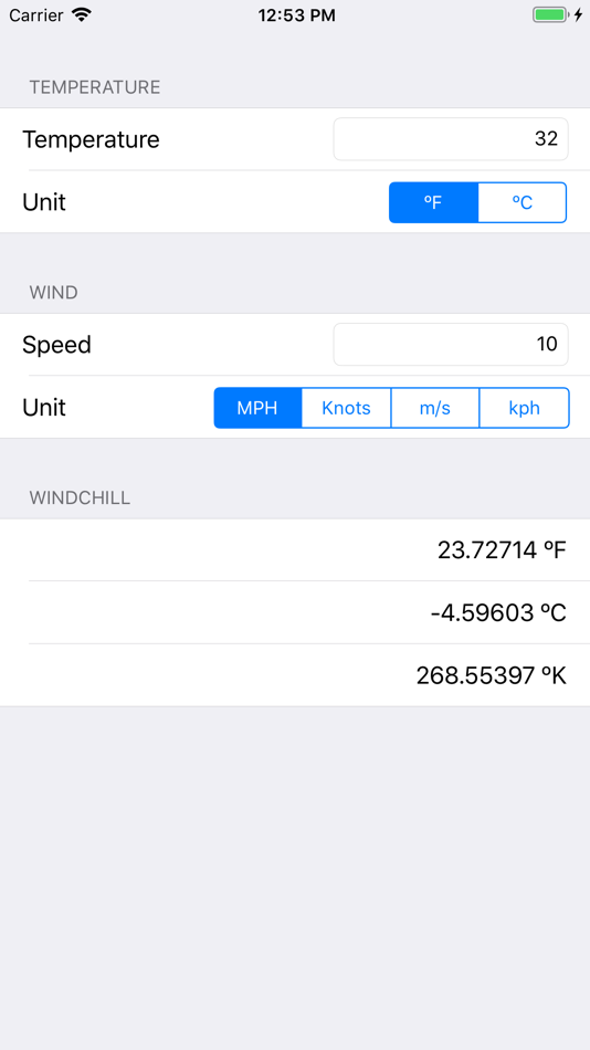 Windchill Temperature - 3.0 - (iOS)