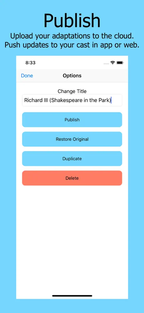 The Shakespeare App