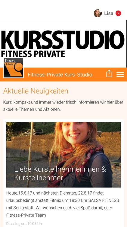Fitness-Private Kurs-Studio