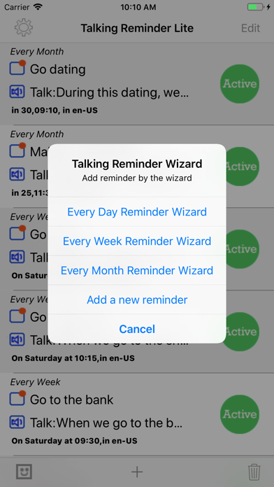 Talking Reminder Lite Screenshot