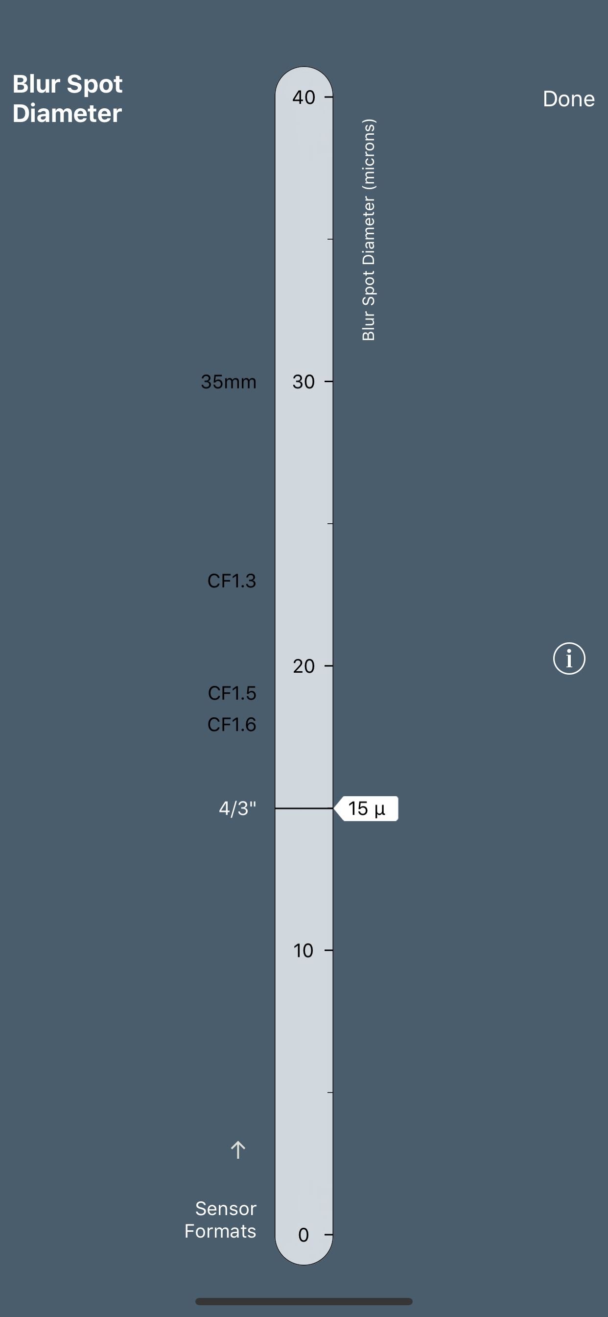 TrueDoF-Intro DoF Calculator