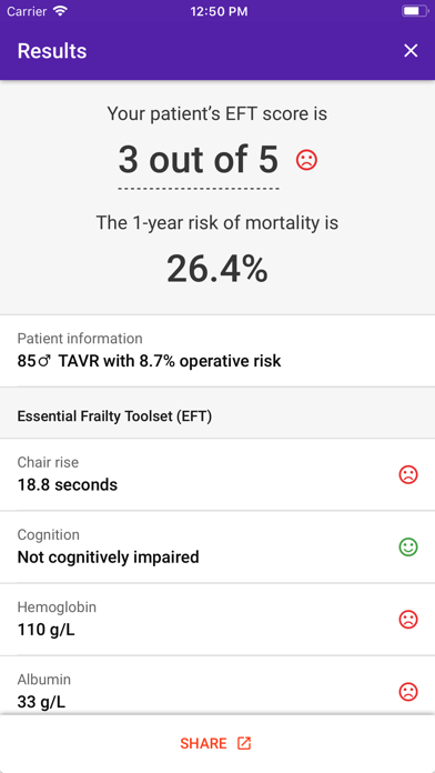 Frailty Tool iPhone screenshot 5 - Medical app