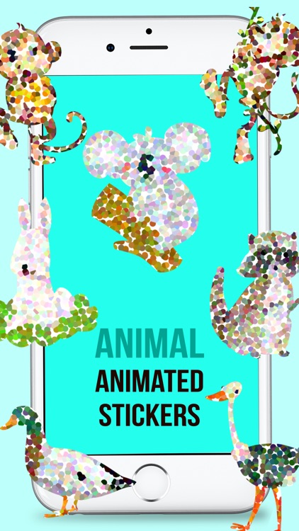 Animated Doted Animals Love Stickers screenshot-4