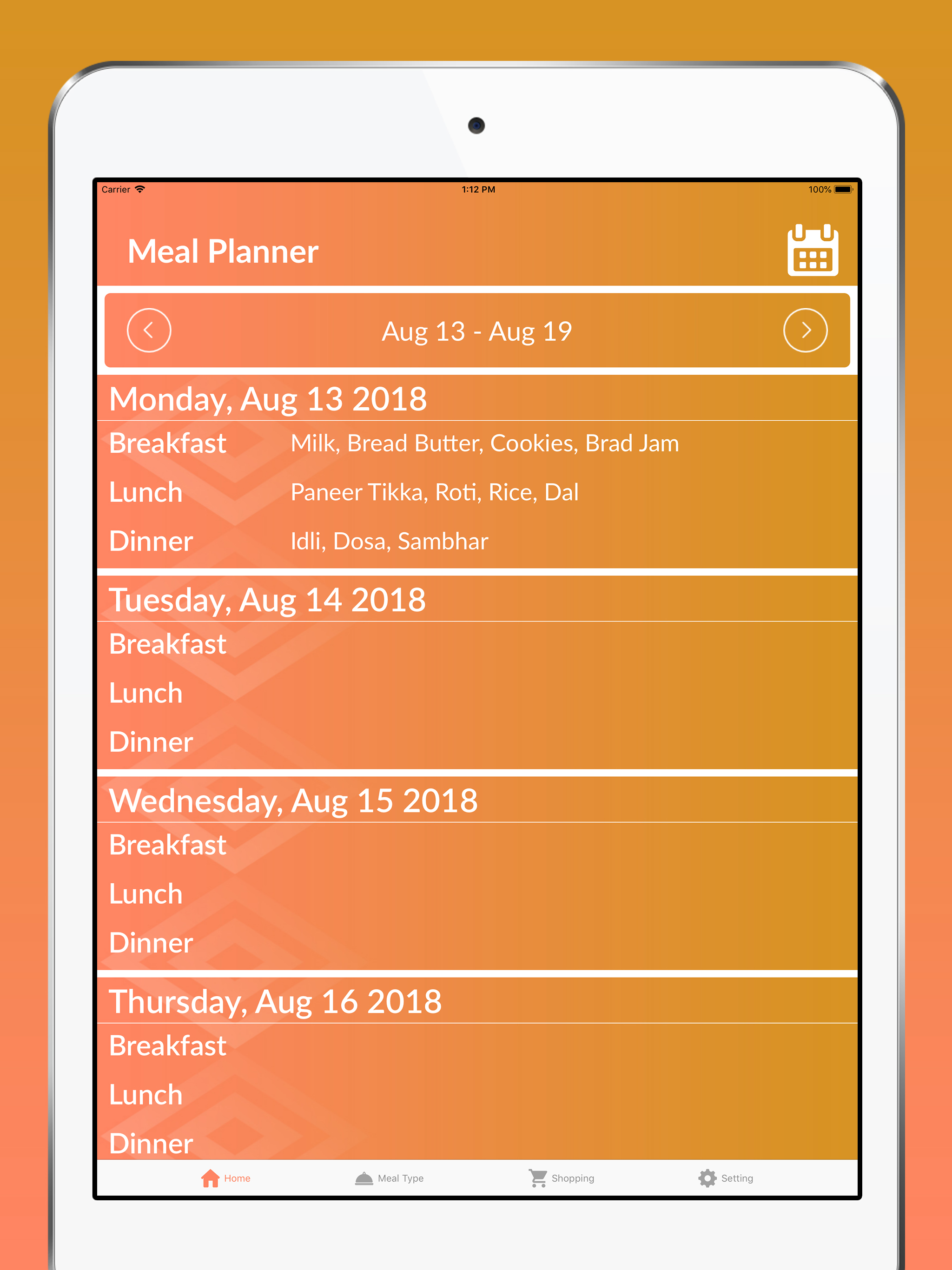 Meal Planner - Food Planner screenshot 10