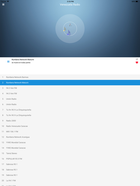 Venezuela Radio Station FM iPad screenshot 4 - Music app