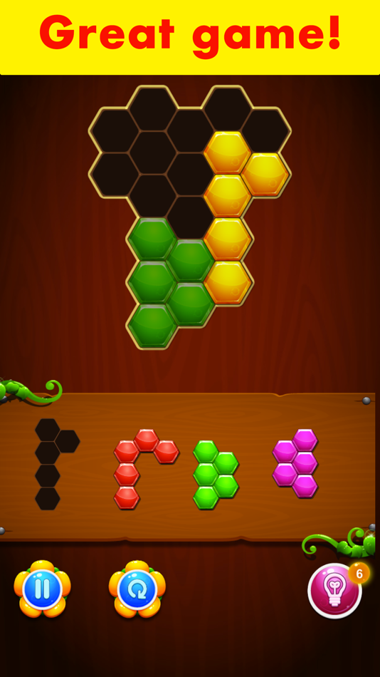 #5. HoneyComb Puzzle - game (iOS) By: P. UNG
