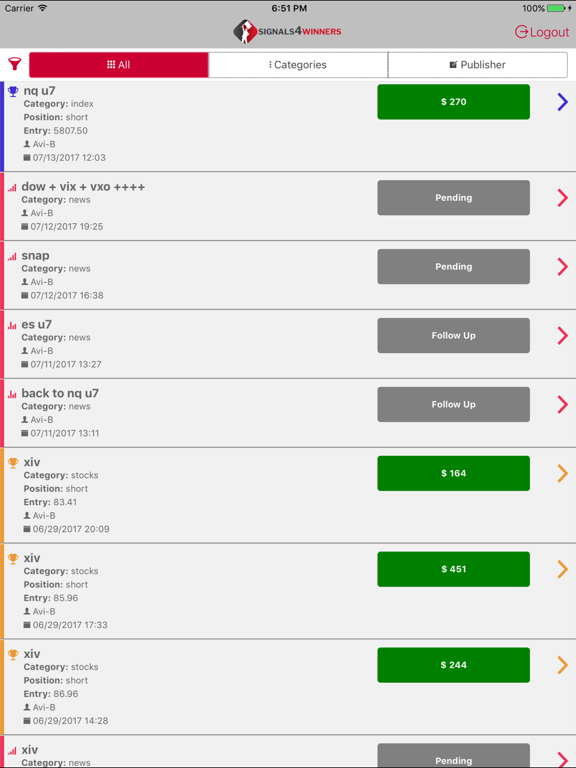 Screenshot #6 pour Signals4Winners